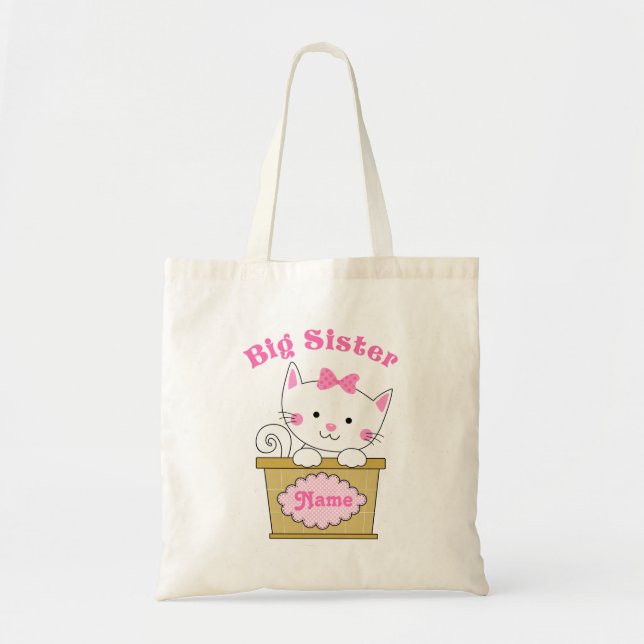 Kitty Big Sister Tote Bag (Front)