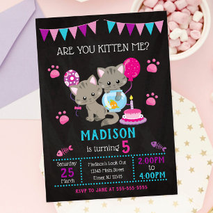 Kitty Birthday Invitation / Girl Kitten Party
