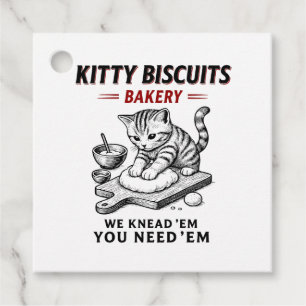Kitty Biscuits Bakery Favour Tags