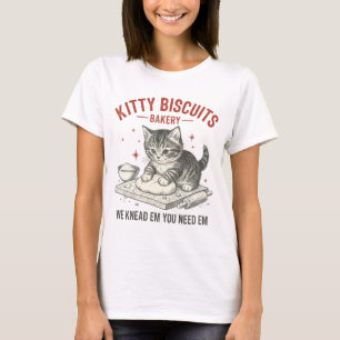 Kitty Biscuits Bakery Funny Cat Baking Pun T-Shirt
