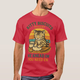 Kitty Biscuits Bakery Funny Cat Baking T-Shirt