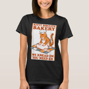 Kitty biscuits bakery funny cat kneading dough mem T-Shirt