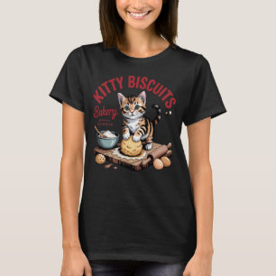 Kitty Biscuits Bakery We Knead Em Cat Baking T-Shirt