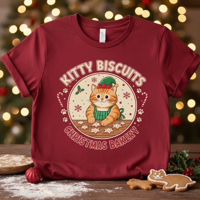 Kitty biscuits christmas Bakery Cat meme T-Shirt (Creator Uploaded)