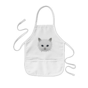 Kitty blue eyes kids apron