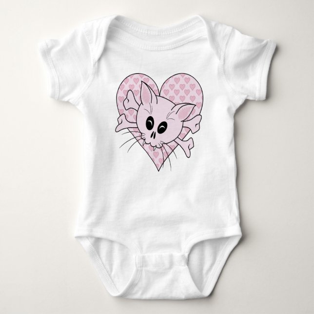 Kitty Bones Baby Bodysuit (Front)