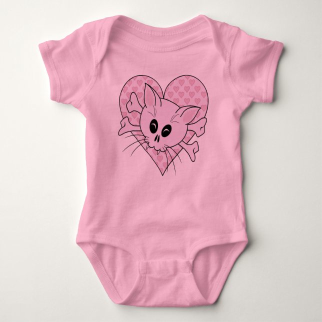 Kitty Bones Baby Bodysuit (Front)