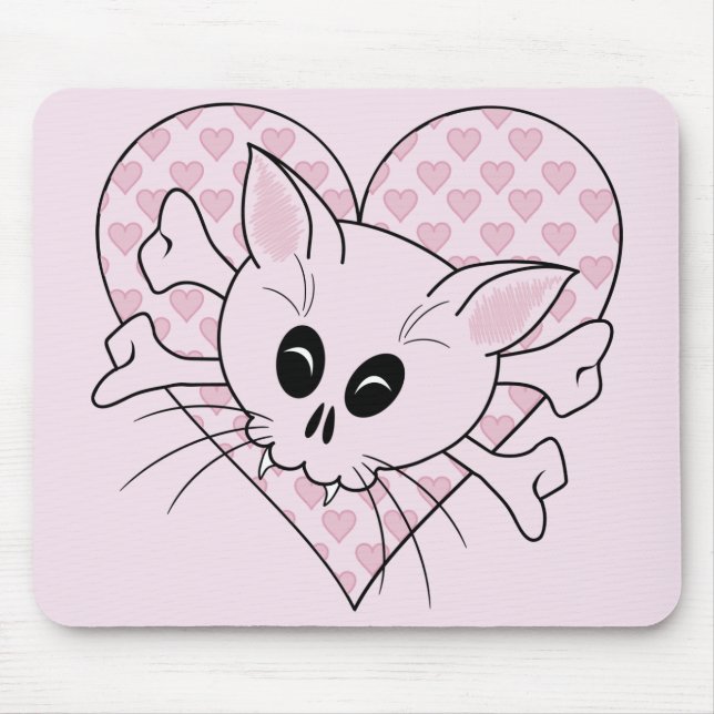 Kitty Bones Mouse Pad (Front)