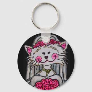 Kitty Bride to Be Key Chain