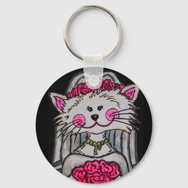 Kitty Bride to Be Key Chain (Front)