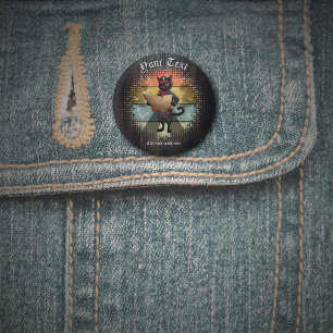 Kitty Buccaneer's Sunset Quest  3 Cm Round Badge