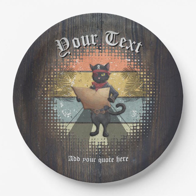 Kitty Buccaneer's Sunset Quest  Paper Plate (Front)