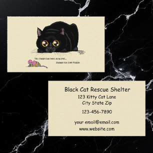 Kitty Butt -Wiggle Rescue Shelter Business Card