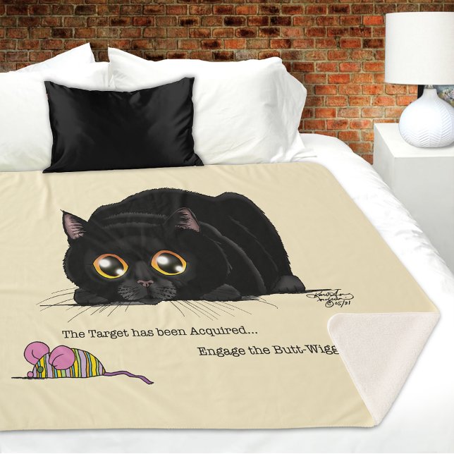 Kitty Butt-Wiggle Sherpa Blanket (Creator Uploaded)