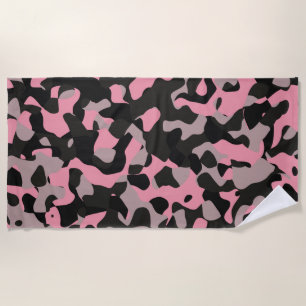 Kitty Camo Beach Towel