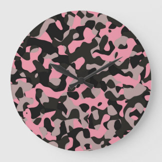 Kitty Camo Large Clock