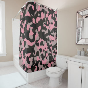 Kitty Camo Shower Curtain