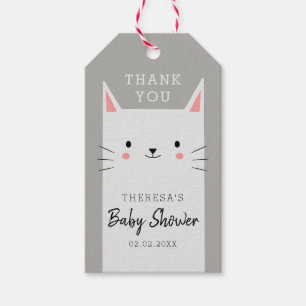 Kitty Cat Baby Shower Thank You Favour Tag