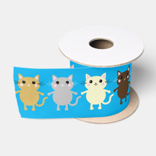 Kitty Cat Birthday Party Kids Satin Ribbon