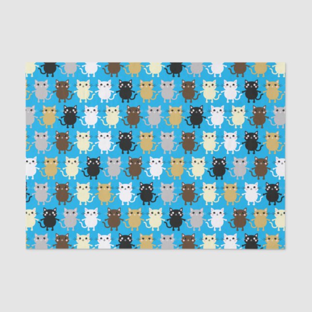 Kitty Cat Birthday Party Kids Tissue Paper (Front)