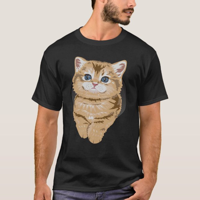 Kitty Cat Blue Eyes Cats T-Shirt (Front)