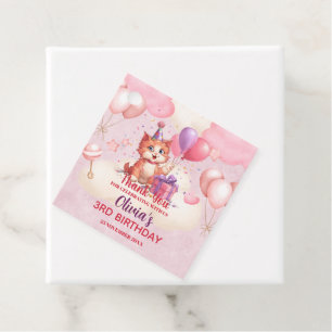 Kitty Cat Celebration Birthday Favour Tags
