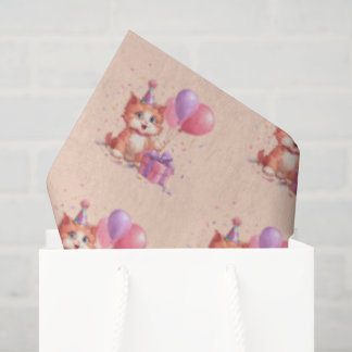 Kitty Cat Celebration Birthday Tissue Paper