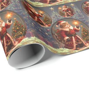 Kitty Cat Christmas Wrapping Paper