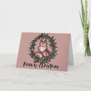 Kitty Cat Christmas Xmas Holidays Cats             Card