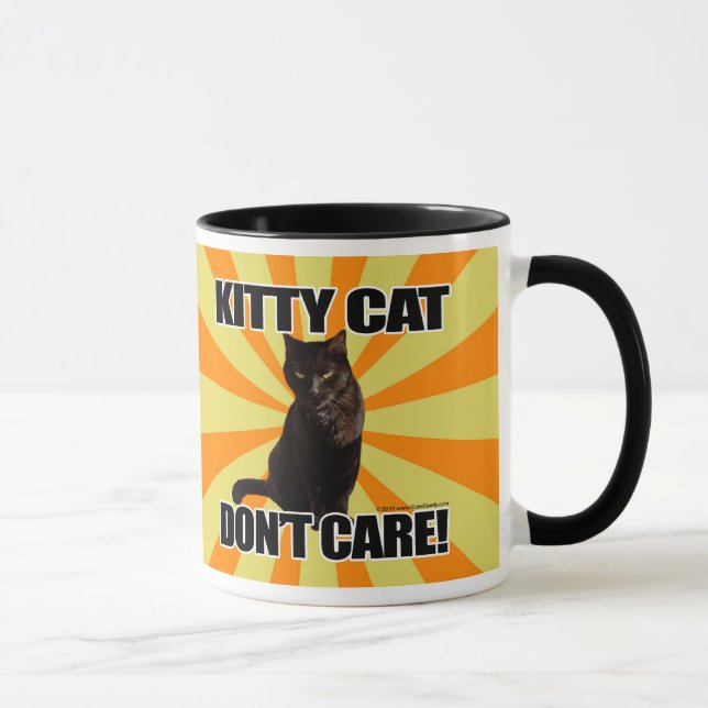 Kitty Cat Don't Care Mug (Right)