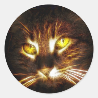 Kitty cat eyes glow fractal stickers