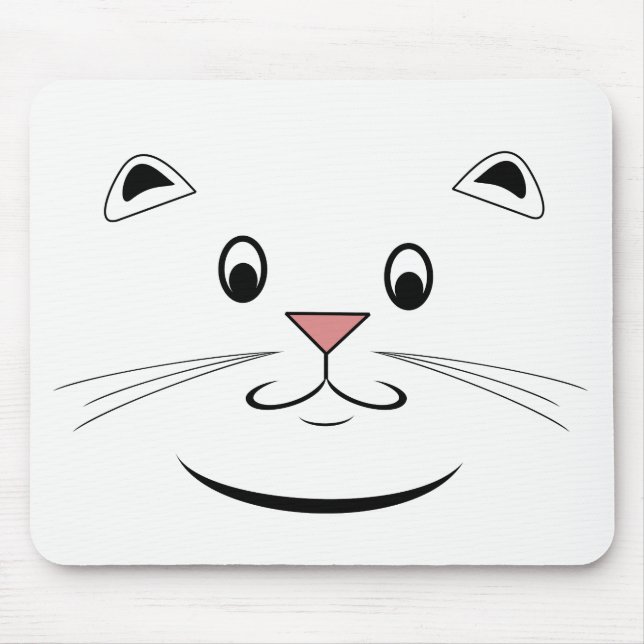 Kitty Cat Face Mouse Pad (Front)