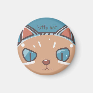 Kitty Cat Faced Magnet