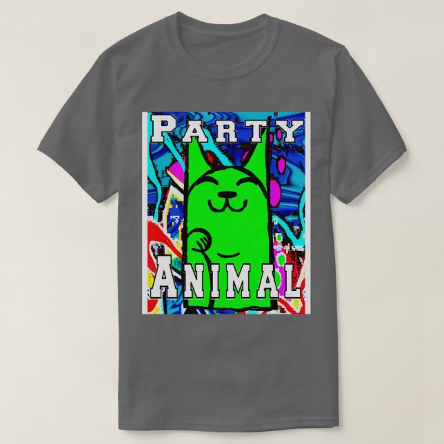 kitty cat grafitti green T-Shirt (Design Front)