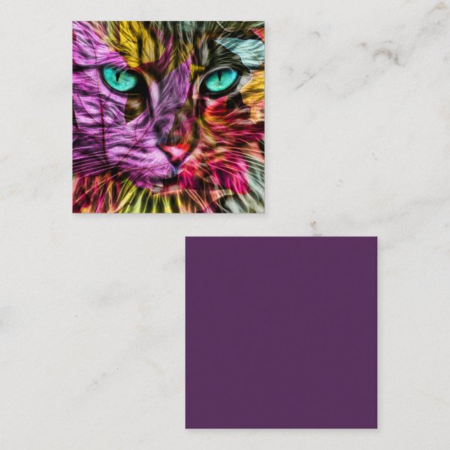 Kitty Cat Kitten Artsy Design Card (Front/Back)