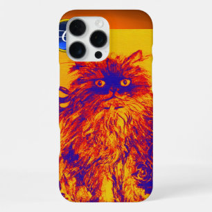KITTY CAT,KITTEN YELLOW BLUE ROSES Gem Monogram iPhone 16 Pro Max Case