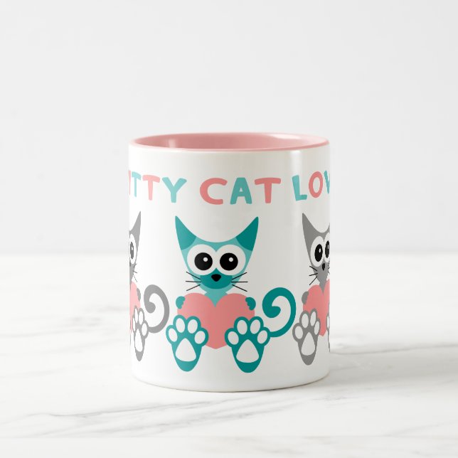 Kitty Cat Love 2 Toned Mug (Center)