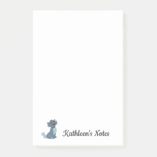 Kitty Cat Love Notes Customise Text Grey Kitty
