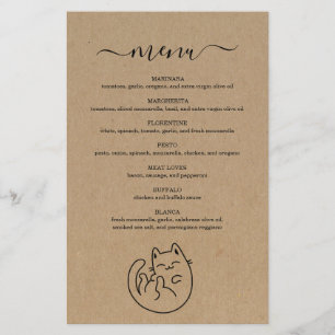 Kitty Cat Menu