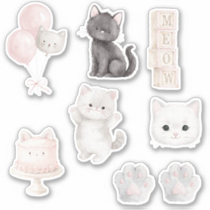Kitty Cat Meow Cake Balloons Paws