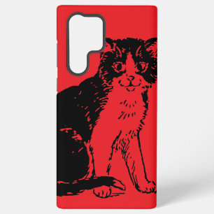 Kitty Cat on Red Fine Art Samsung Galaxy Case