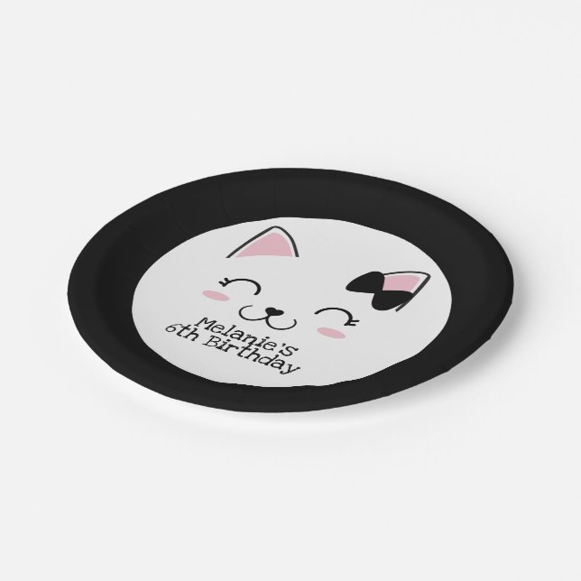 Kitty Cat Paper Plate (Angled)