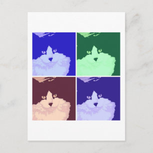 Kitty Cat Pop Art Postcard