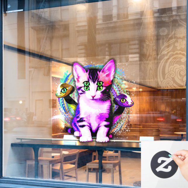 Kitty Cat Psychic Aesthetics Character (Cafe Window)