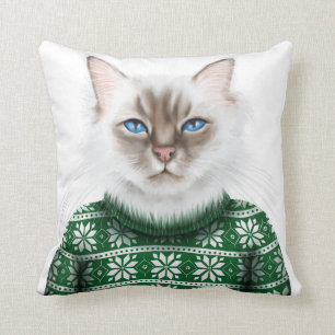 Kitty Cat Sweater Cushion