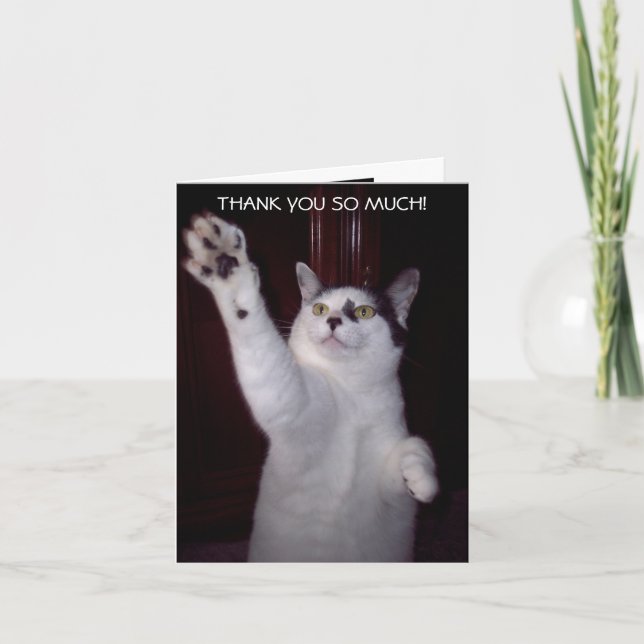 KITTY CAT THANK YOU CARD (Front)