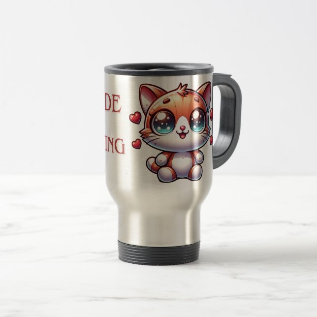 kitty,cat travel mug (Front Right)