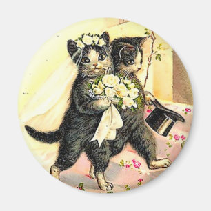 Kitty Cat Wedding Magnet