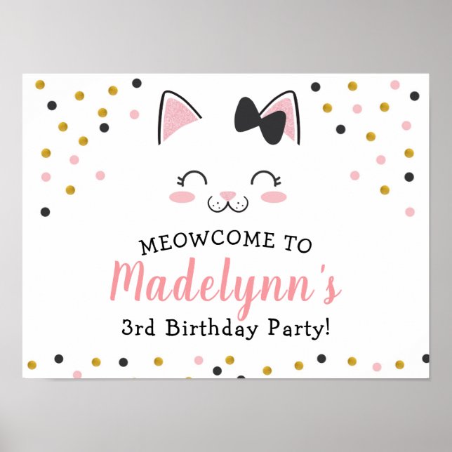 Kitty Cat Welcome Sign (Front)