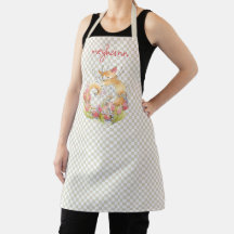 Kitty Cat with Tulips Personalised Watercolor